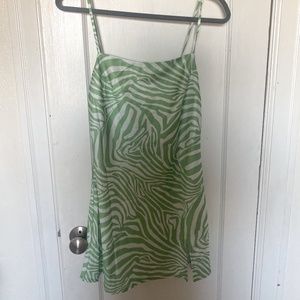 Princess Polly Green Zebra Dress